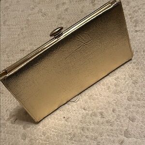 Elegant Gold Metallic Clutch